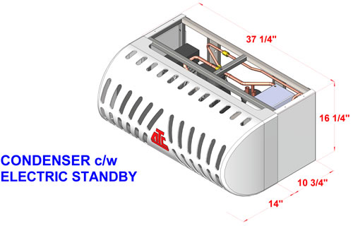 ATC1欢迎加入4低型双风扇冷凝器可选电动备用，设计用于冷藏12 '至14 '卡车车身。